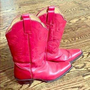 Red cowboy boots